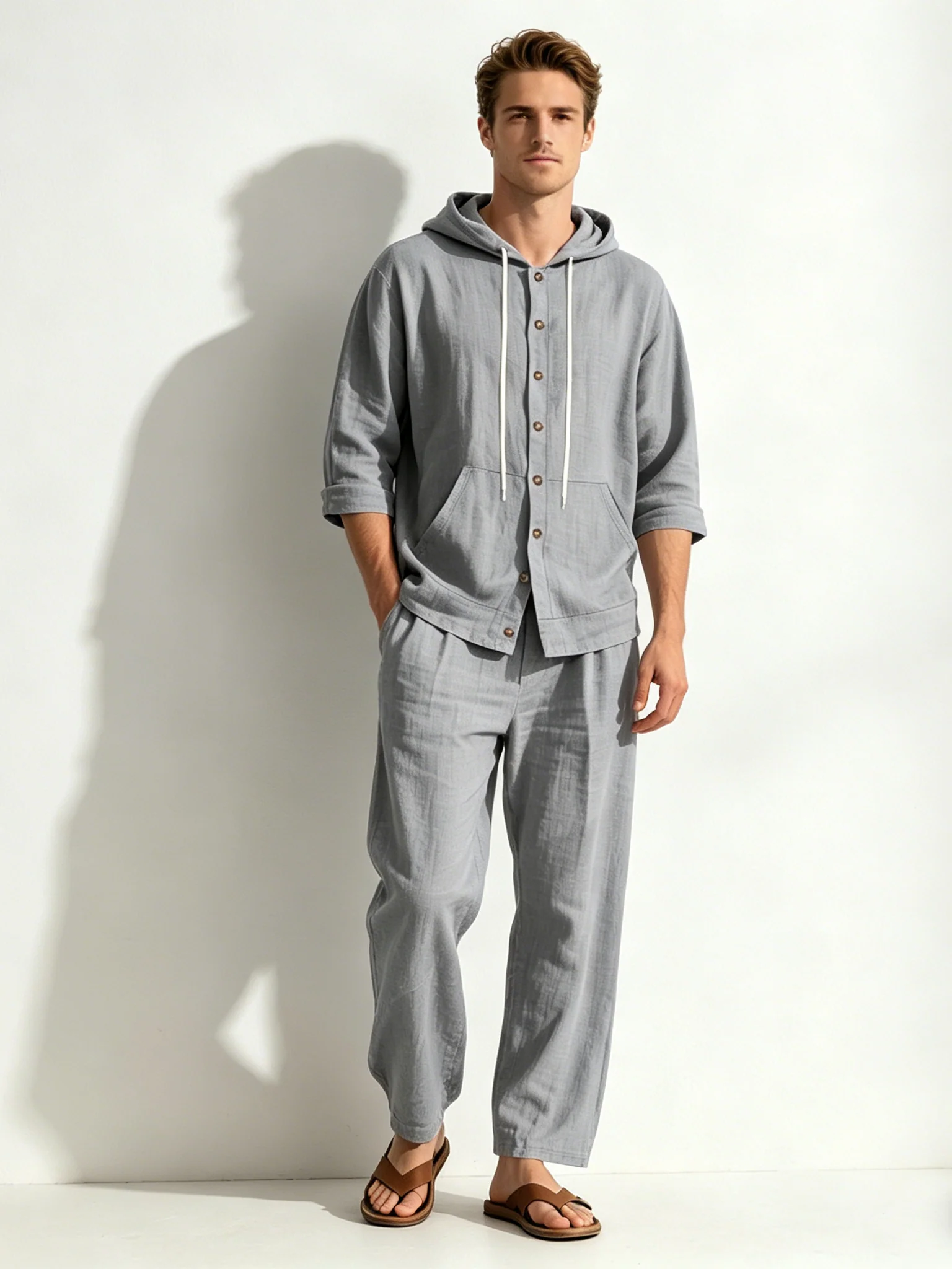 Leisure Flax Beach Hooded Set 2-piece Sets - Image 12