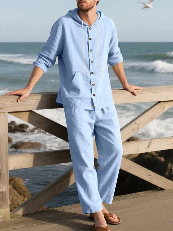 Leisure Flax Beach Hooded Set 2-piece Sets - Image 5