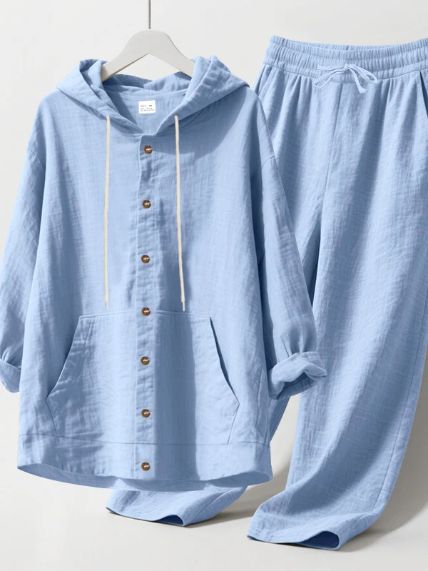 Leisure Flax Beach Hooded Set 2-piece Sets - Image 7