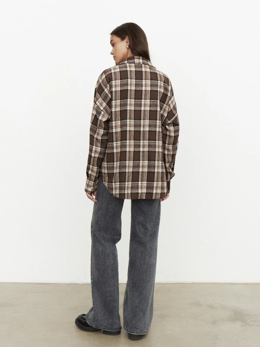 Plaid Oversize Coat Shirts - Image 10