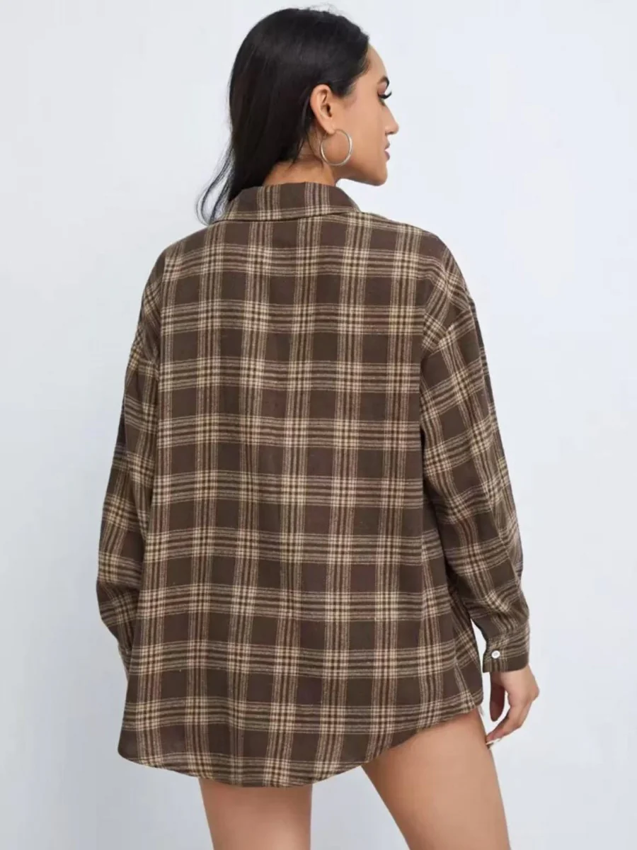 Plaid Oversize Coat Shirts - Image 20