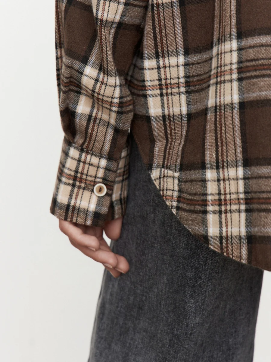 Plaid Oversize Coat Shirts - Image 3