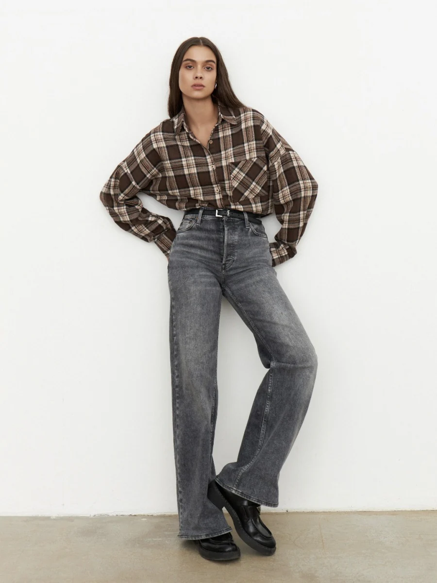 Plaid Oversize Coat Shirts - Image 6