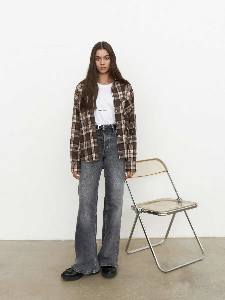 Plaid Oversize Coat Shirts - Image 9