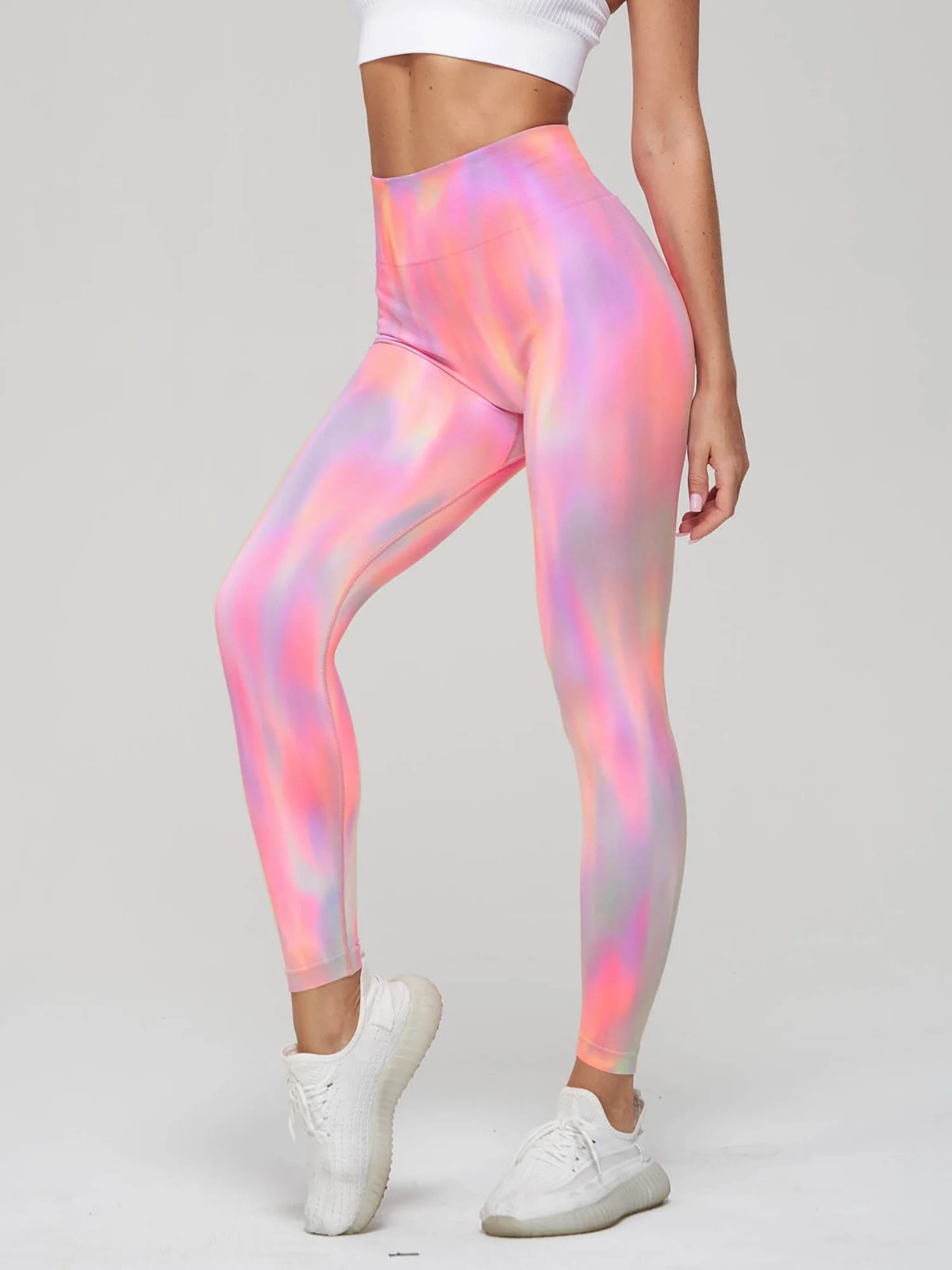 Seamless Color High-waisted Hip Lift Sports Yoga Pants - Image 11