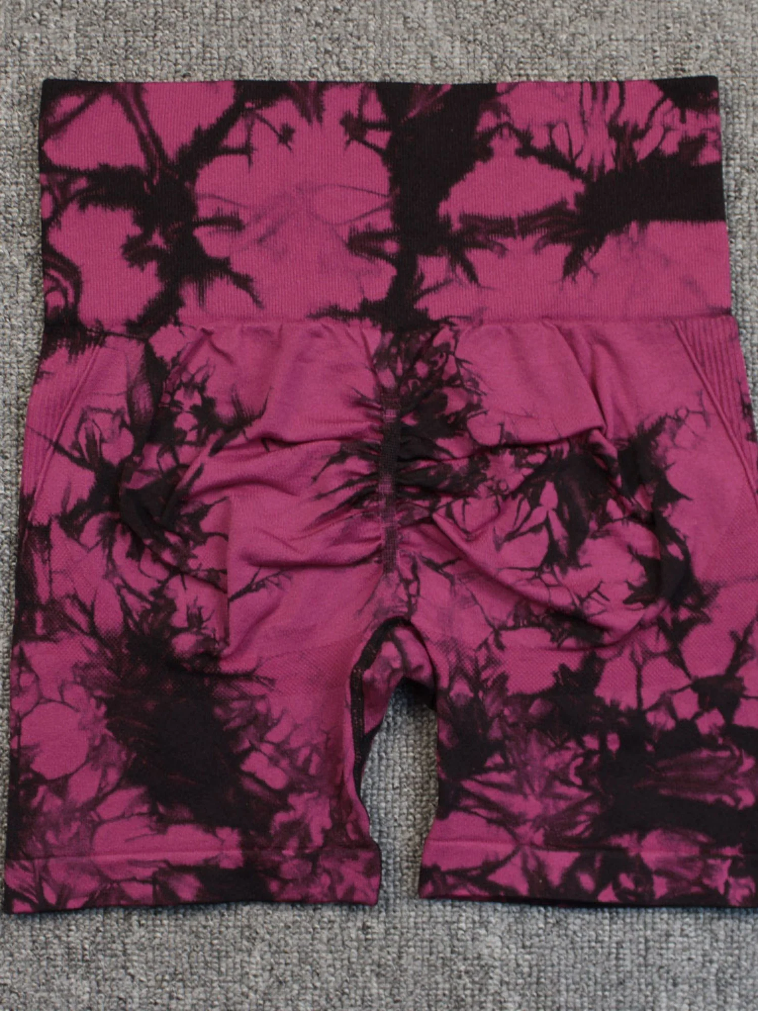 Seamless Tie-dye High-waisted, Tummy-flattening, And Butt-lifting Yoga Shorts - Image 17