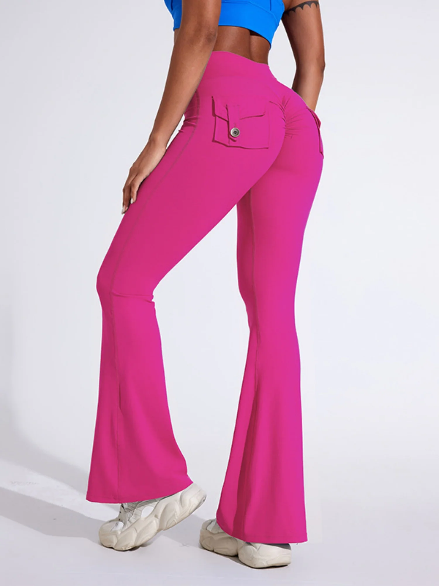 Bare-feel Pocket High-waisted Hip Lift Sports Yoga Pants - Image 14