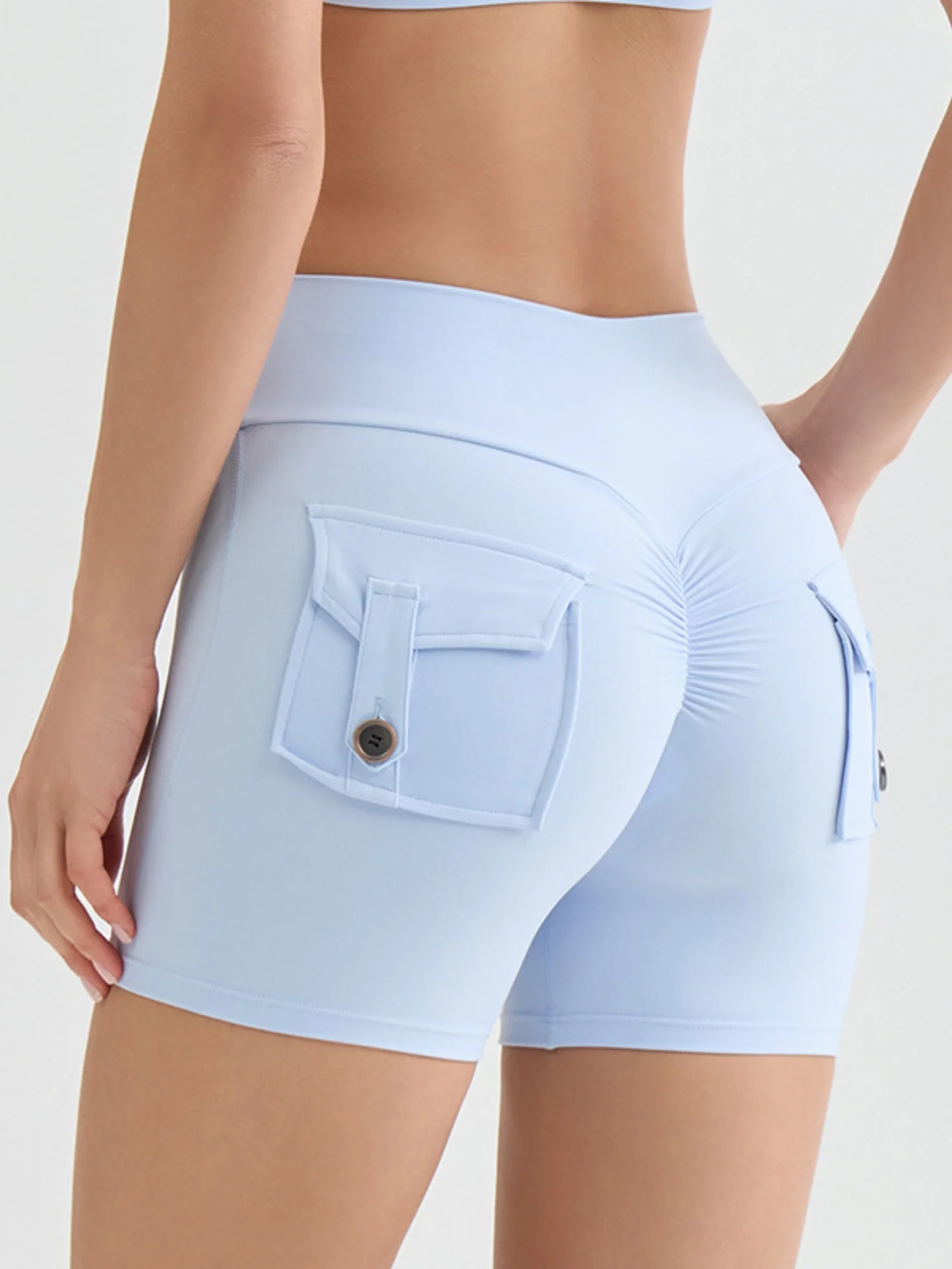 Bare-feel Pocket High-waisted, Tummy-flattening, And Butt-lifting Yoga Shorts - Image 6