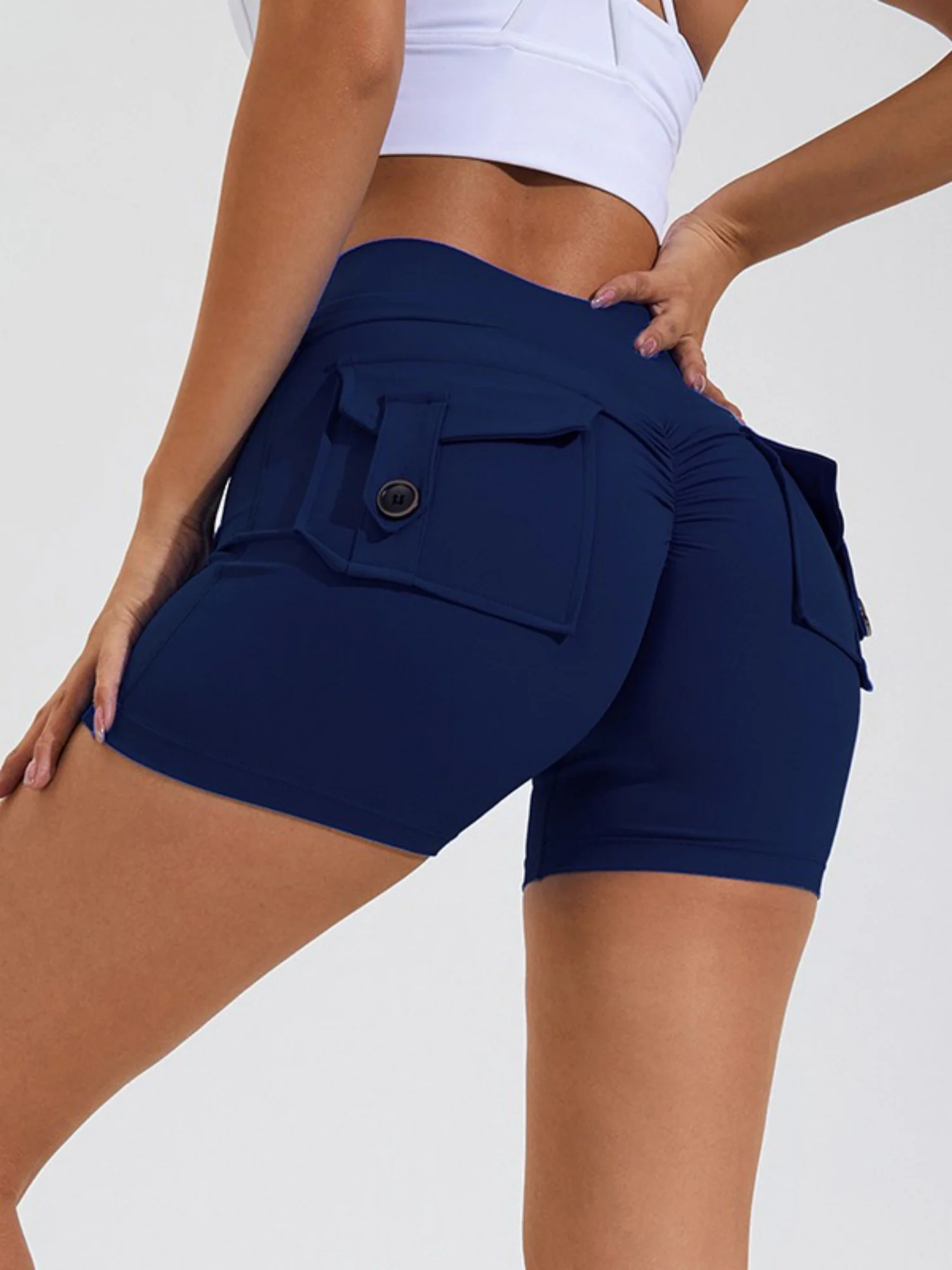 Bare-feel Pocket High-waisted, Tummy-flattening, And Butt-lifting Yoga Shorts - Image 7