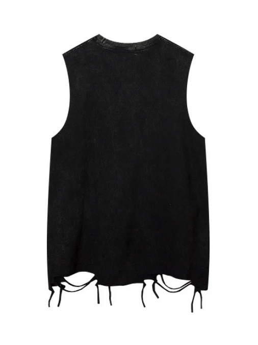 Letter Printed Loose-fit Ins Tank Tops - Image 3