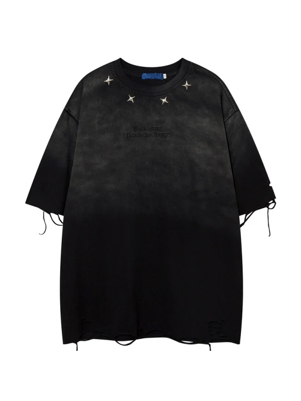 Distressed Ins Loose-fit Vintage T-shirts - Image 2