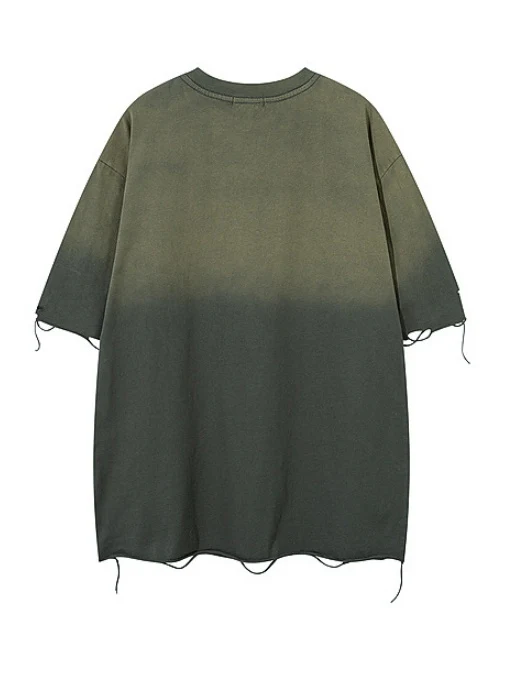 Distressed Washed Oversize Hole T-shirts - Image 4