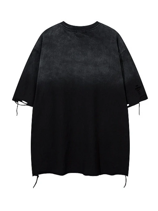 Distressed Washed Oversize Hole T-shirts - Image 6
