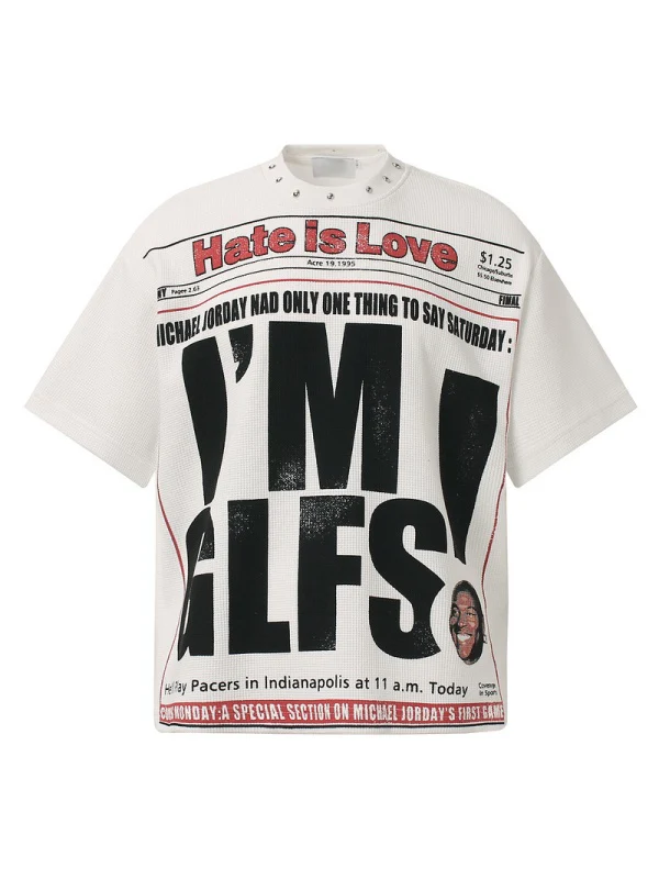 Studs Dark Ins Slogan Printed T-shirts - Image 2