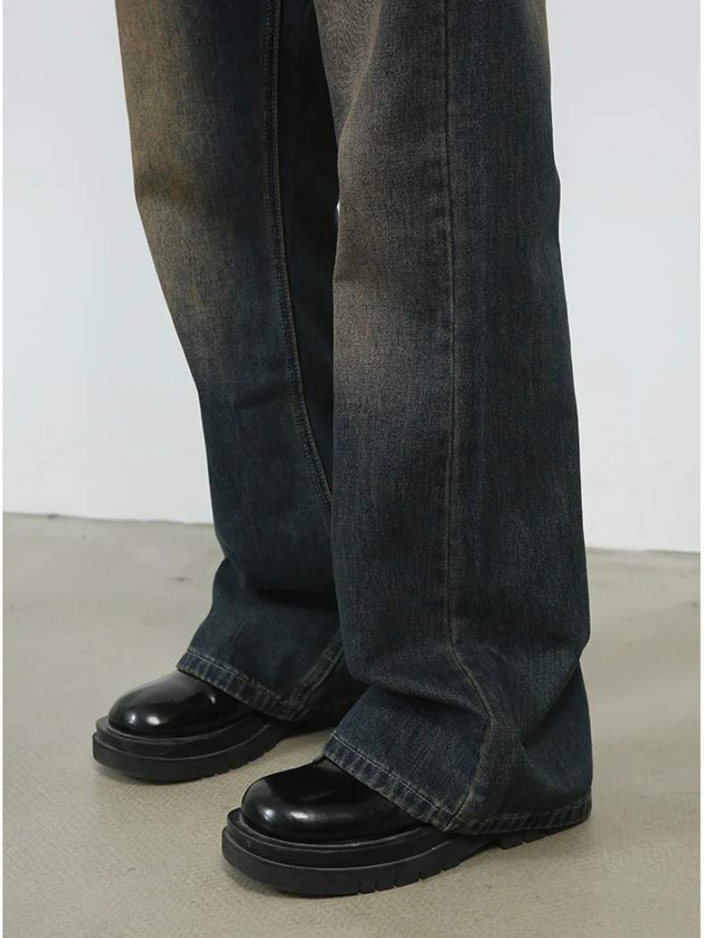Retro Washed Denim Loose-fit Pants - Image 2