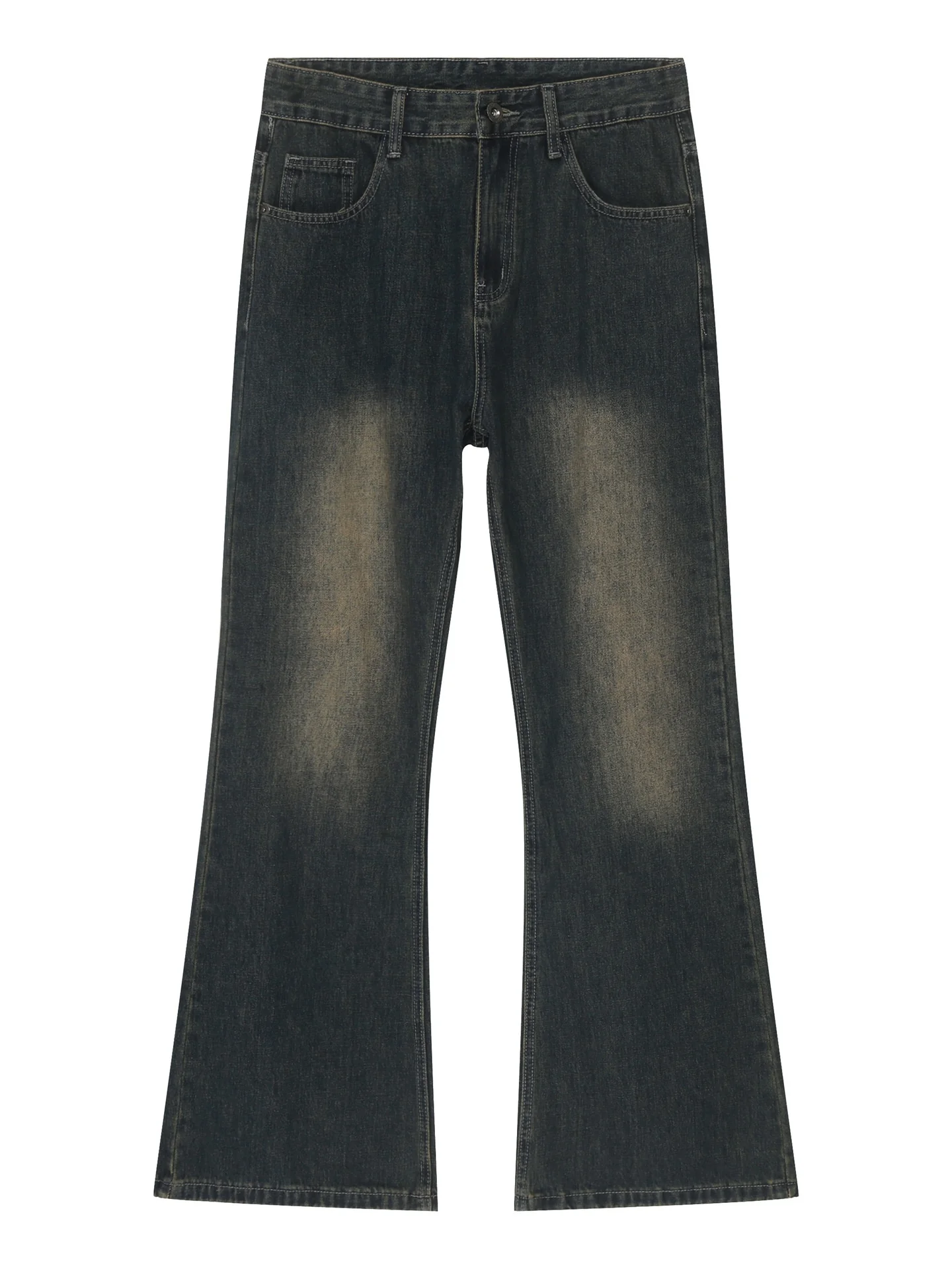 Retro Washed Denim Loose-fit Pants - Image 3