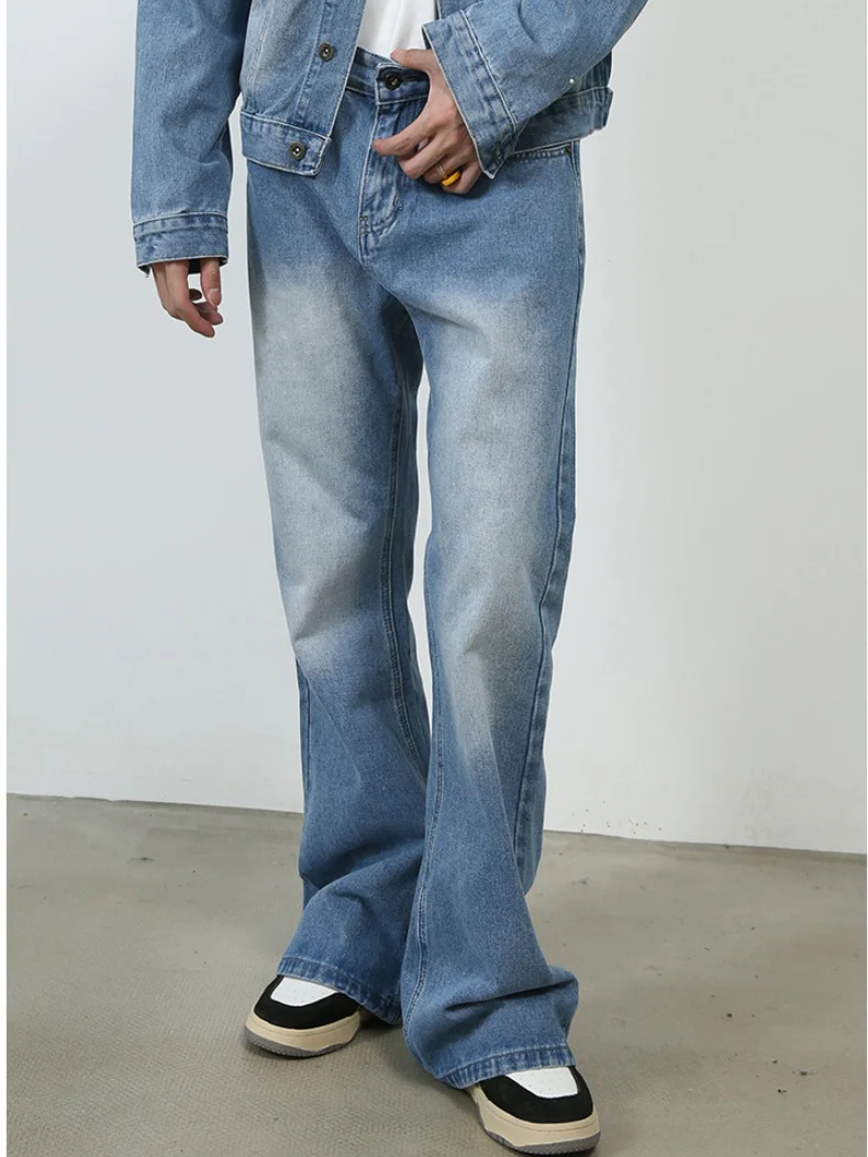 Retro Washed Denim Loose-fit Pants - Image 5