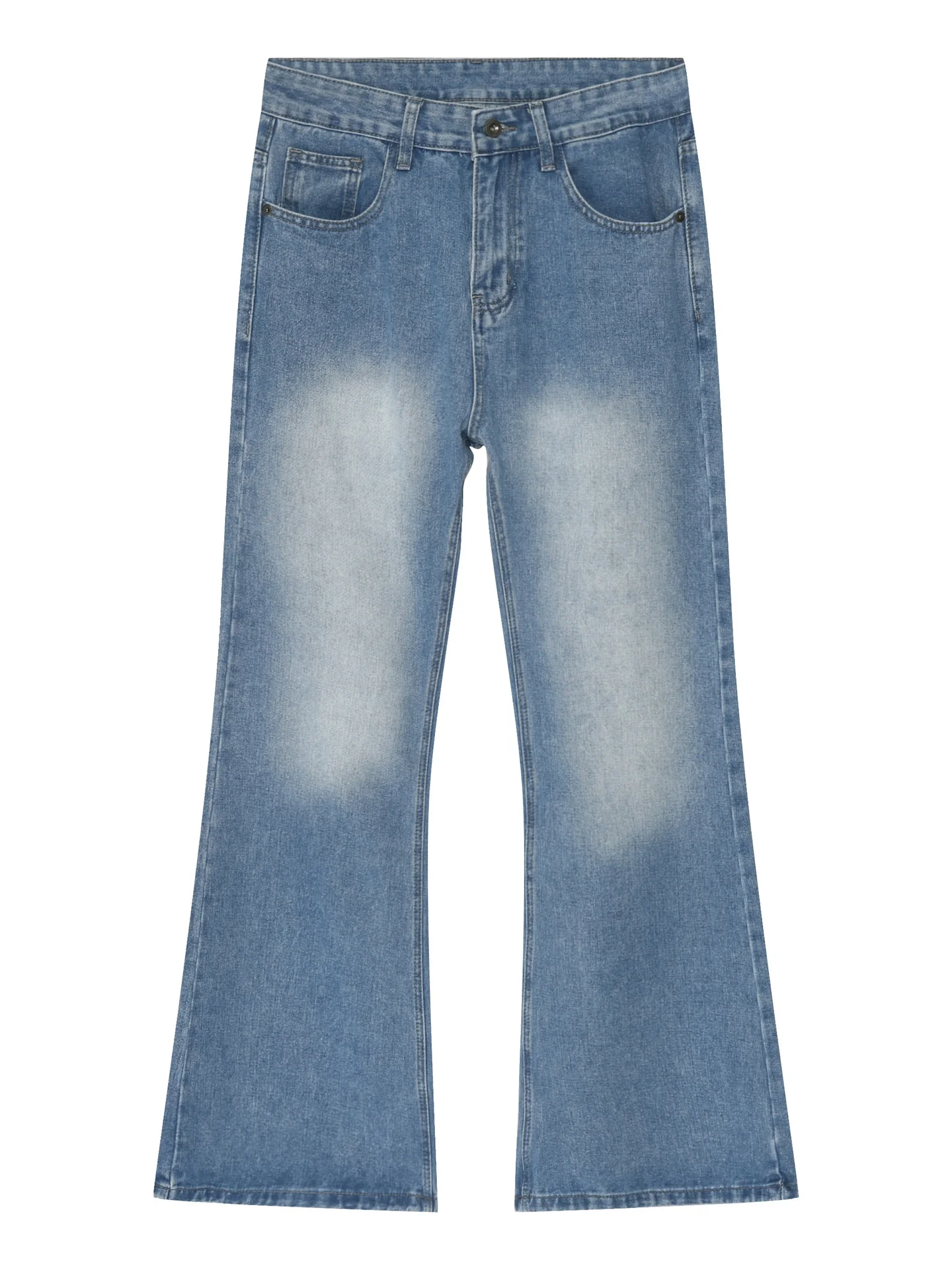 Retro Washed Denim Loose-fit Pants - Image 6