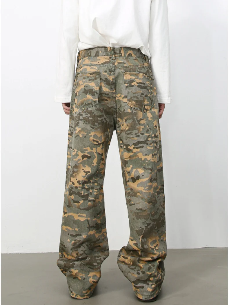 Camouflage Ins Loose-fit Straight-fit Wide-leg Jeans - Image 13