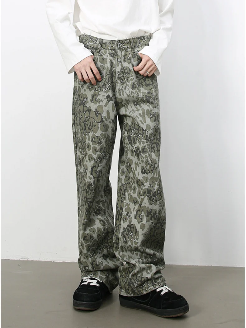 Camouflage Ins Loose-fit Straight-fit Wide-leg Jeans - Image 16