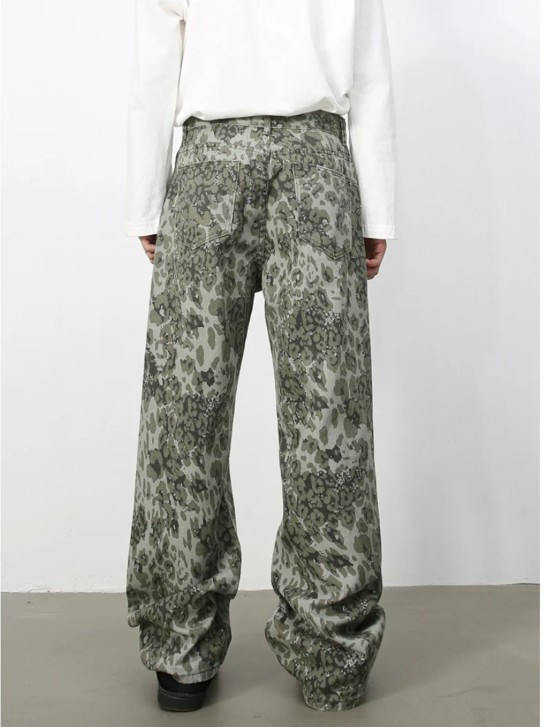 Camouflage Ins Loose-fit Straight-fit Wide-leg Jeans - Image 17