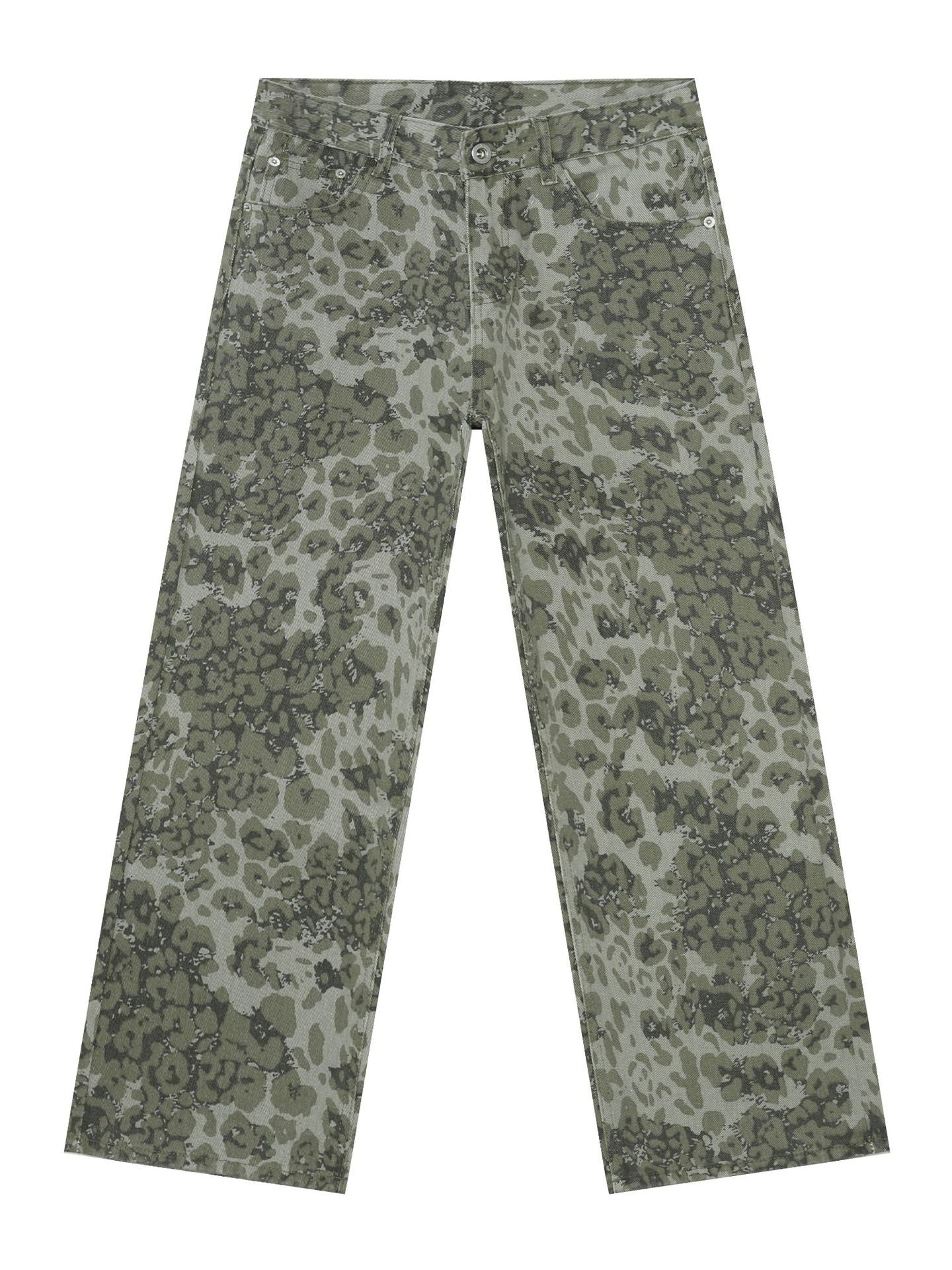Camouflage Ins Loose-fit Straight-fit Wide-leg Jeans - Image 19
