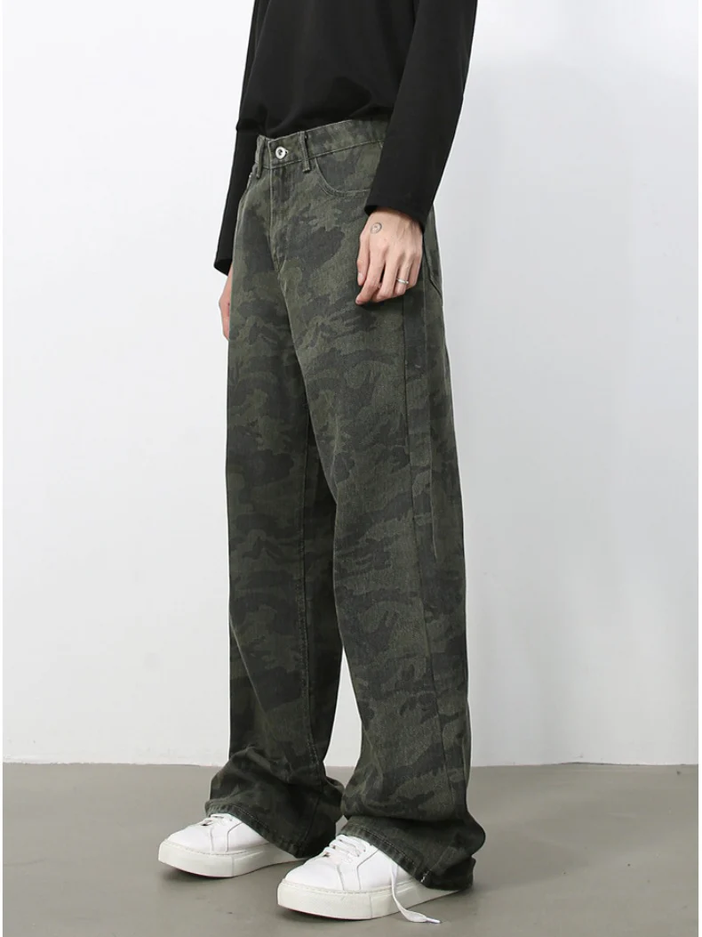 Camouflage Ins Loose-fit Straight-fit Wide-leg Jeans - Image 6
