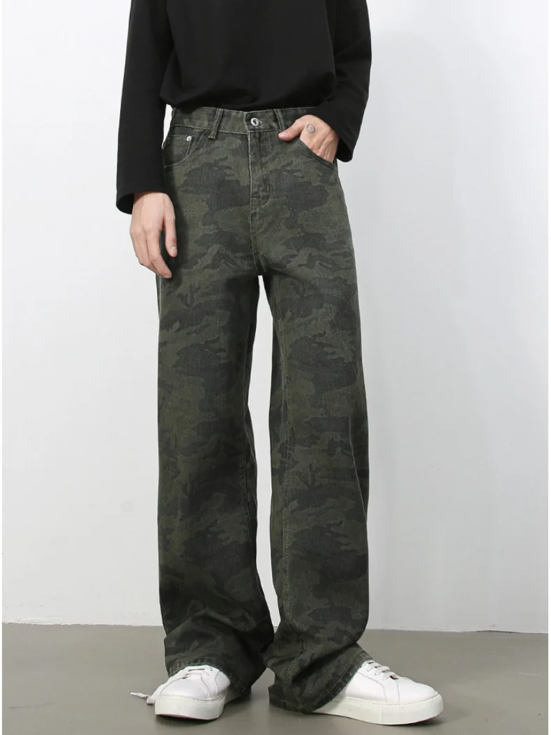Camouflage Ins Loose-fit Straight-fit Wide-leg Jeans - Image 8