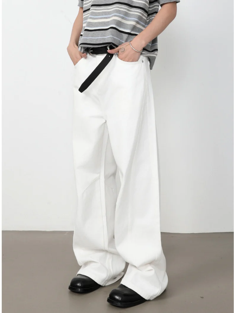 Retro Washed Patchwork Distressed Jeans - Image 3