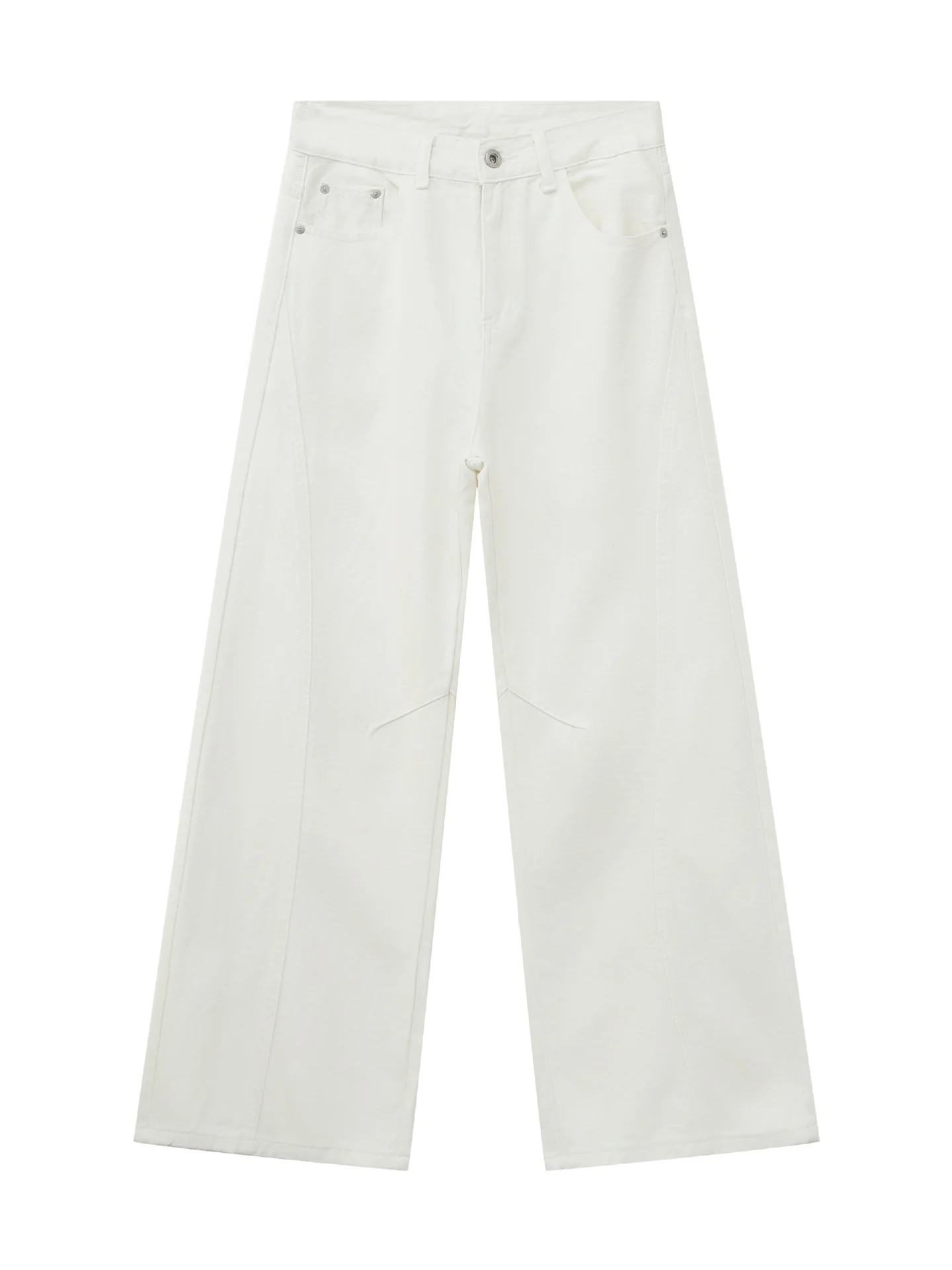 Retro Washed Patchwork Distressed Jeans - Image 4