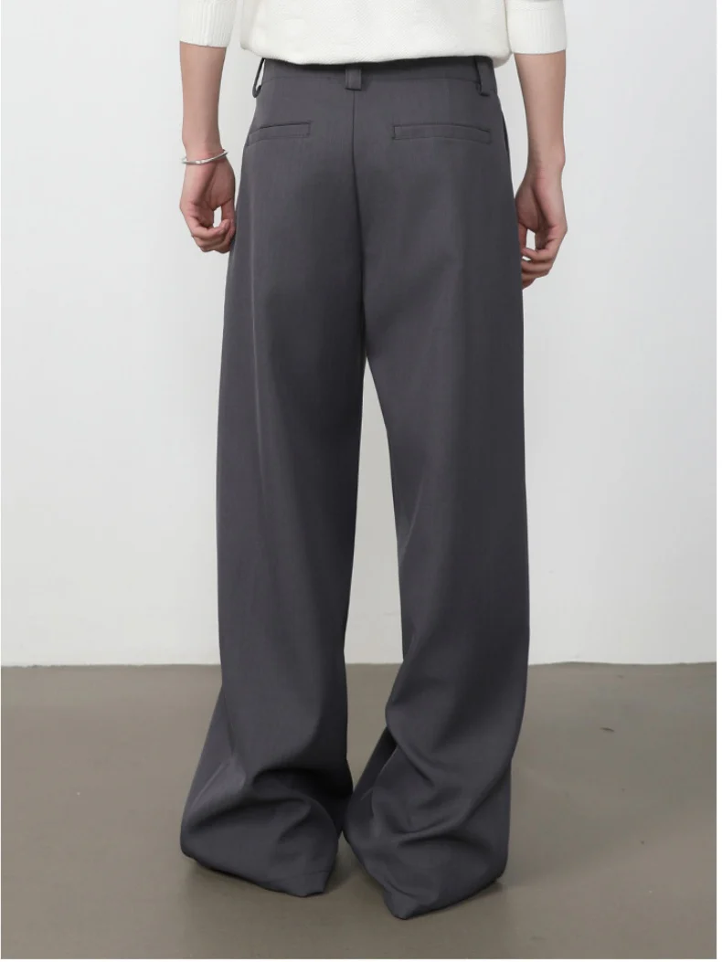 Stereo Double Pleat A-shape Loose-fit Dress Pants Pants - Image 10