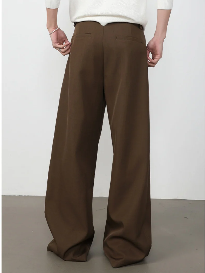 Stereo Double Pleat A-shape Loose-fit Dress Pants Pants - Image 5