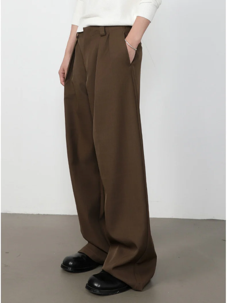 Stereo Double Pleat A-shape Loose-fit Dress Pants Pants - Image 6