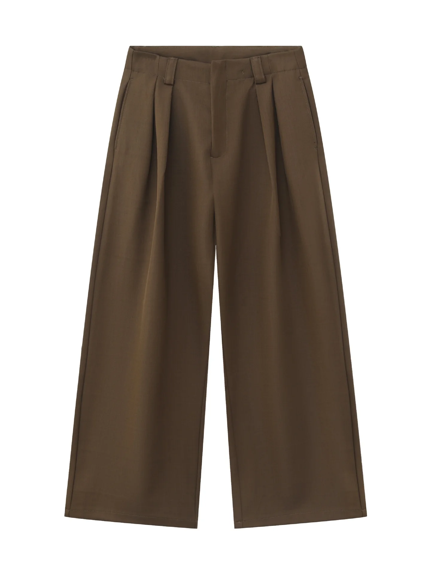 Stereo Double Pleat A-shape Loose-fit Dress Pants Pants - Image 8