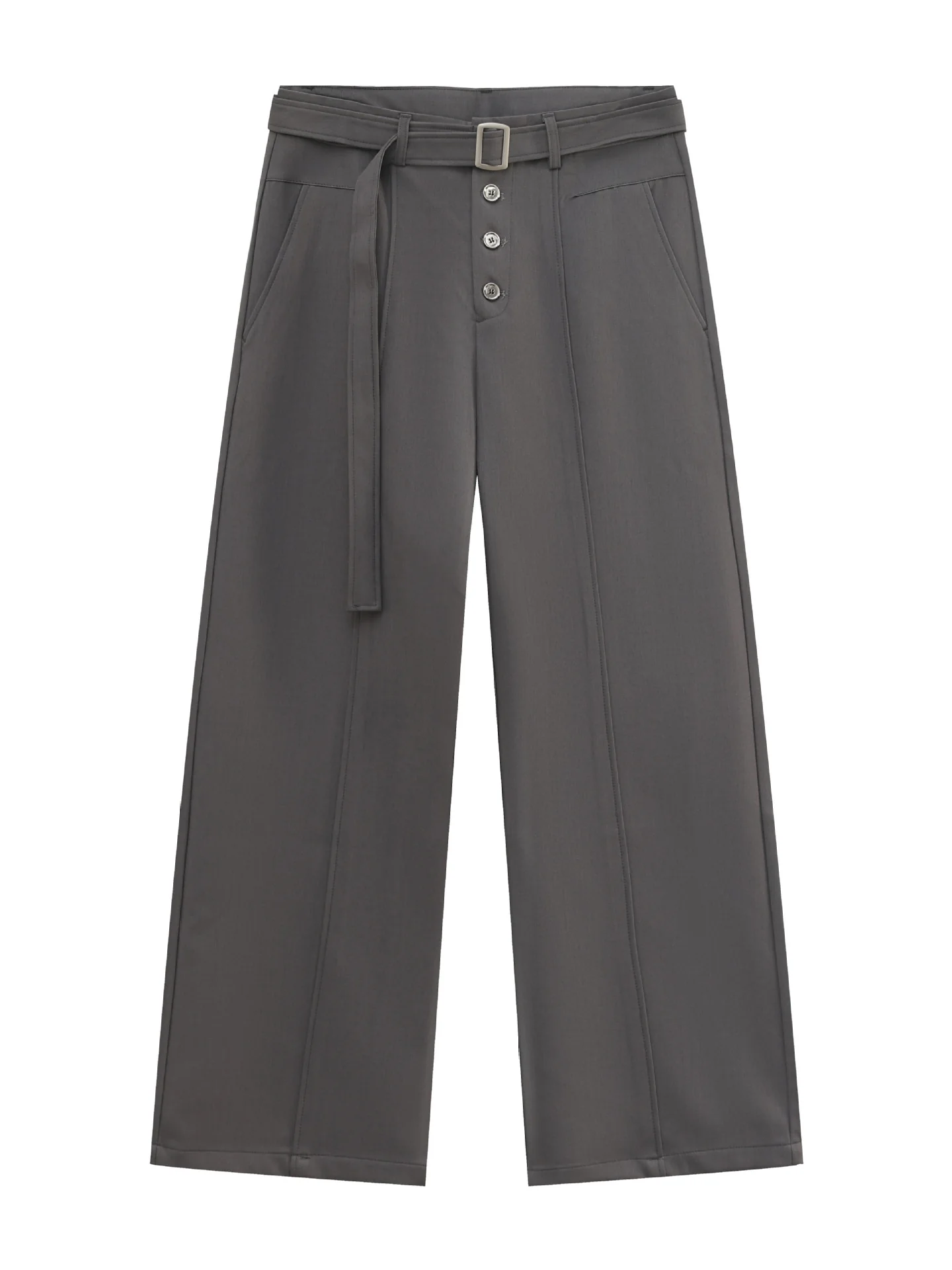 Stereo Multiple Buttons Straight-fit Dress Pants Pants - Image 5