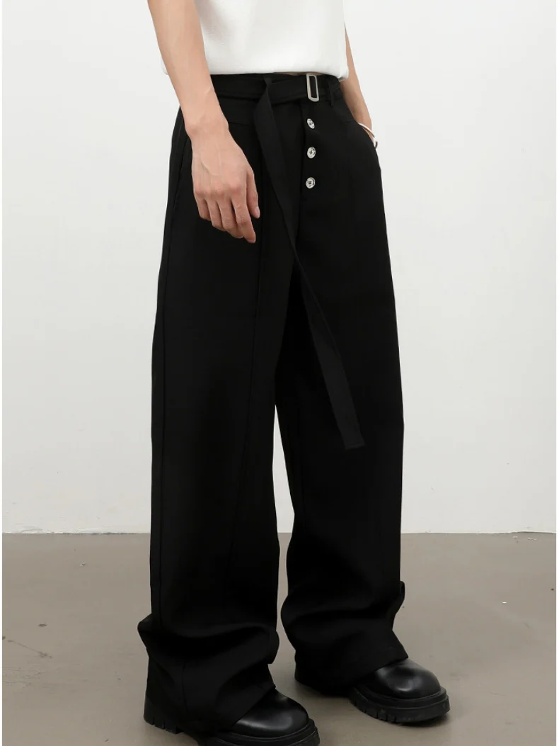 Stereo Multiple Buttons Straight-fit Dress Pants Pants - Image 7