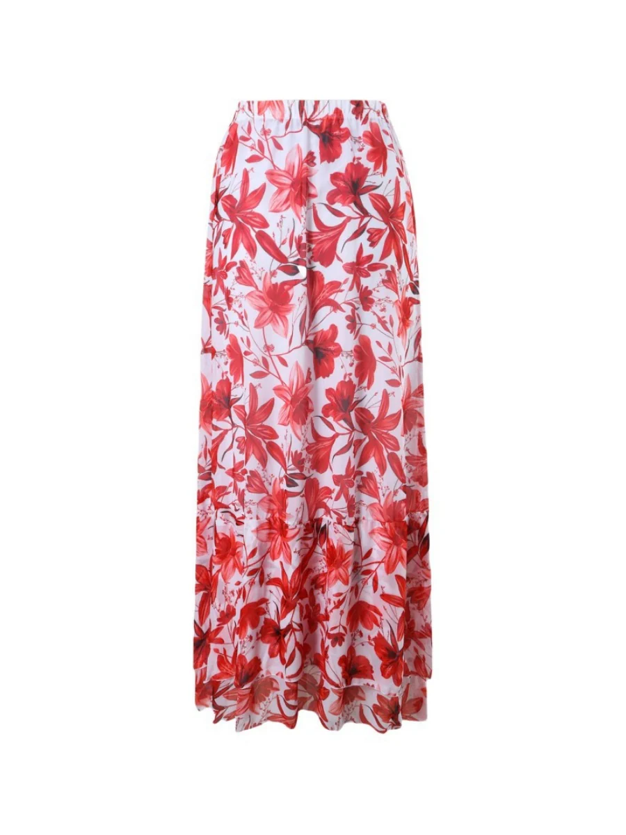 Blue And White Porcelain Print One-piece Slimming And Figure-flattering Long Swimsuit And Sun Protection Dress Two-piece Set - Image 24