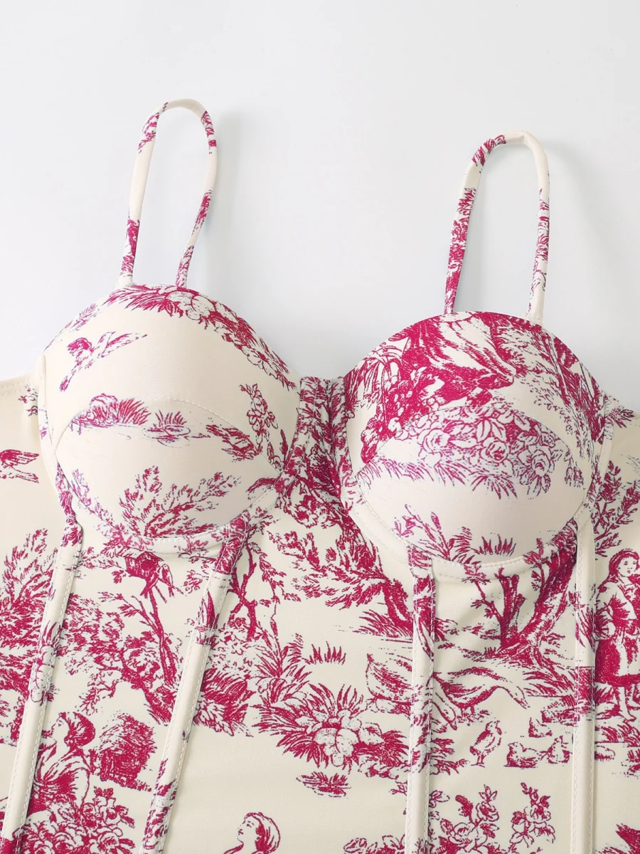 One-piece Swimsuit, Tight-fitting And Slimming, Retro-style Strappy - Image 18