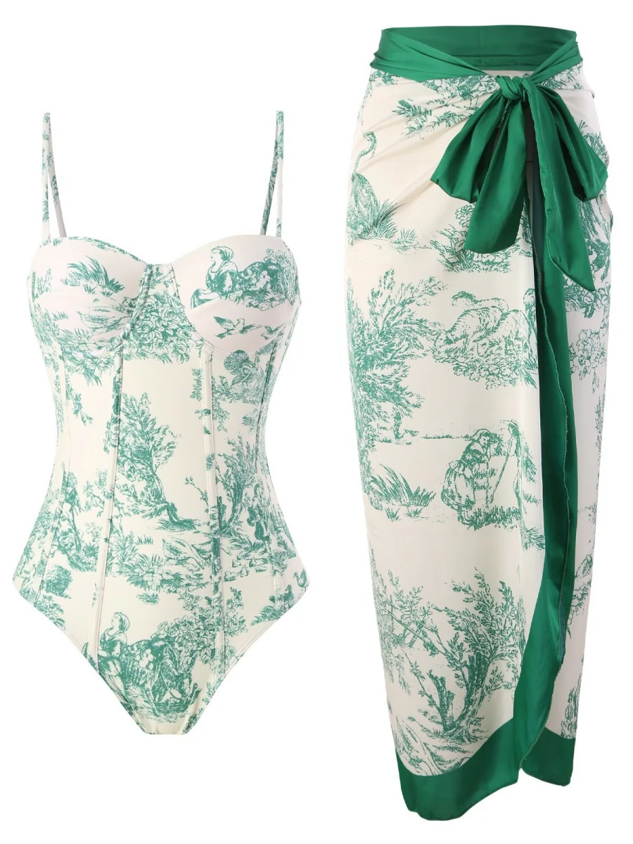 One-piece Swimsuit, Tight-fitting And Slimming, Retro-style Strappy - Image 20