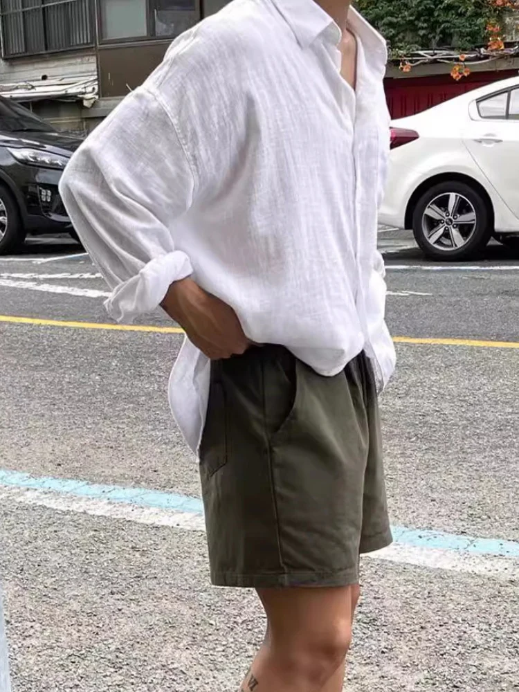 Cotton And Linen Breathable Loose-fit Lightweight Sunscreen Shirts - Image 3