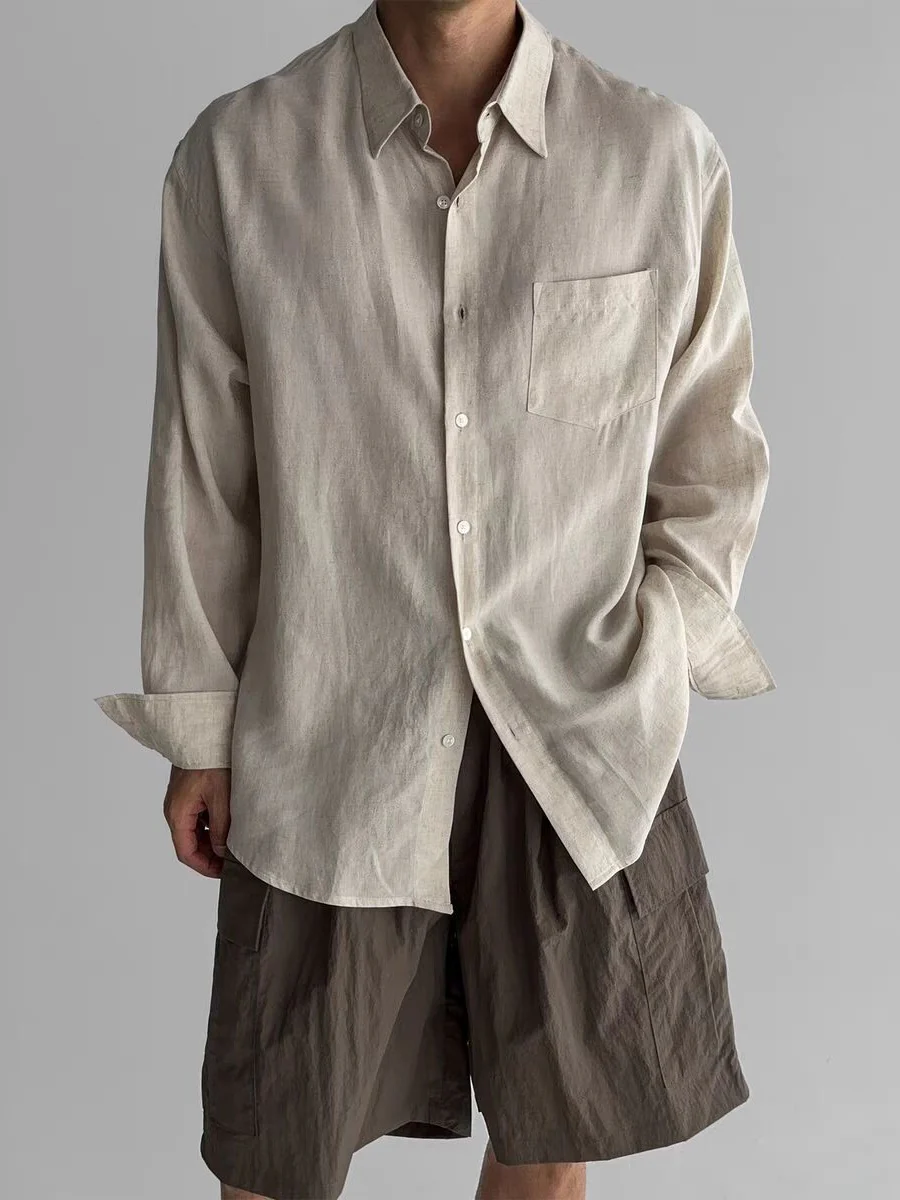 Breathable Flax Loose-fit Sunscreen Shirts - Image 4