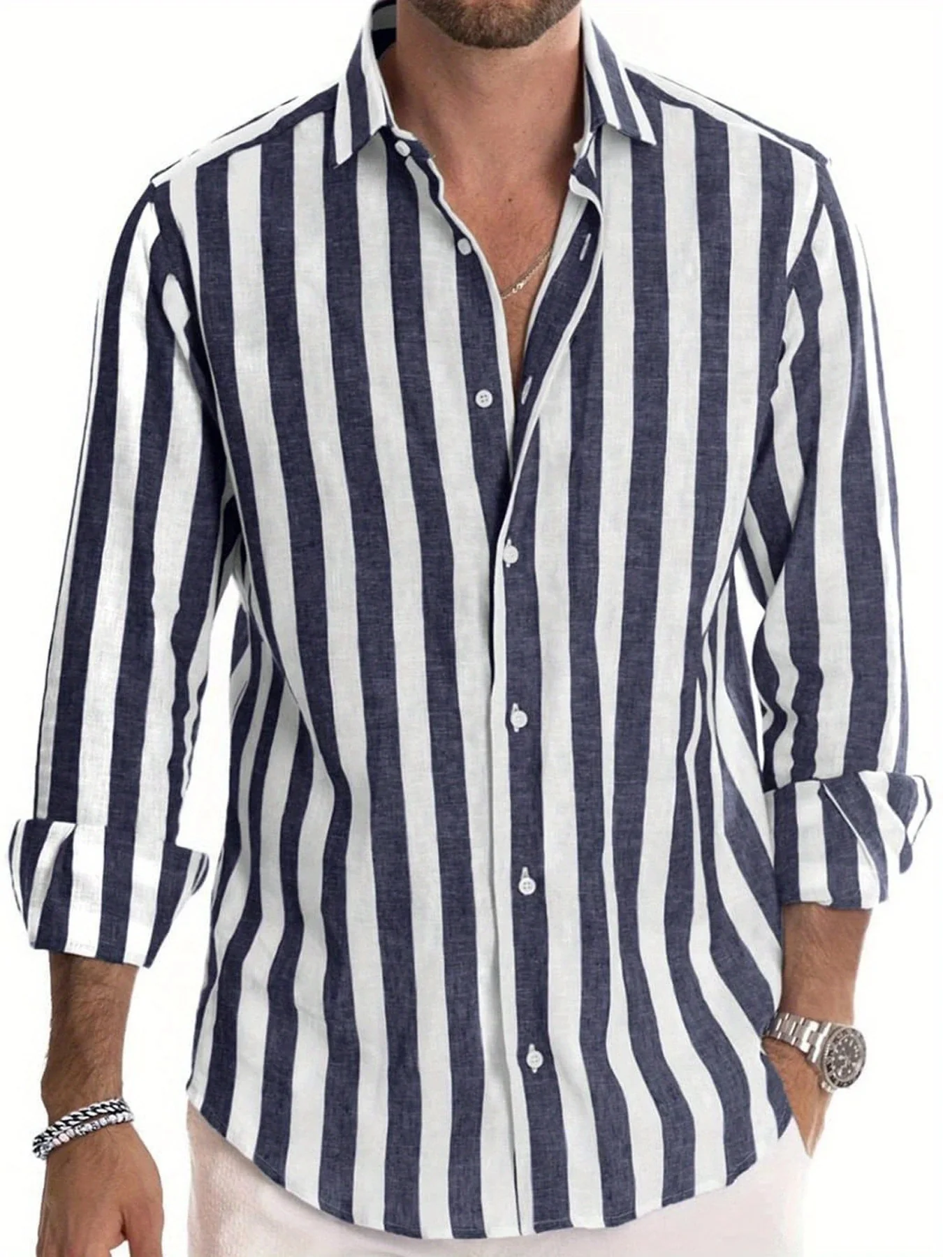 Stripes Leisure Shirts - Image 5