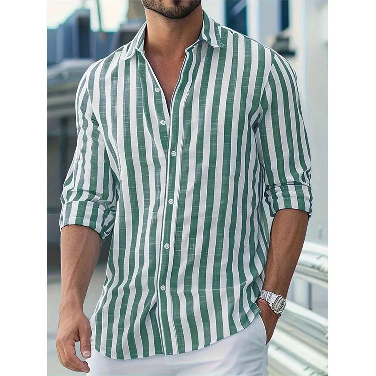 Stripes Leisure Shirts - Image 7