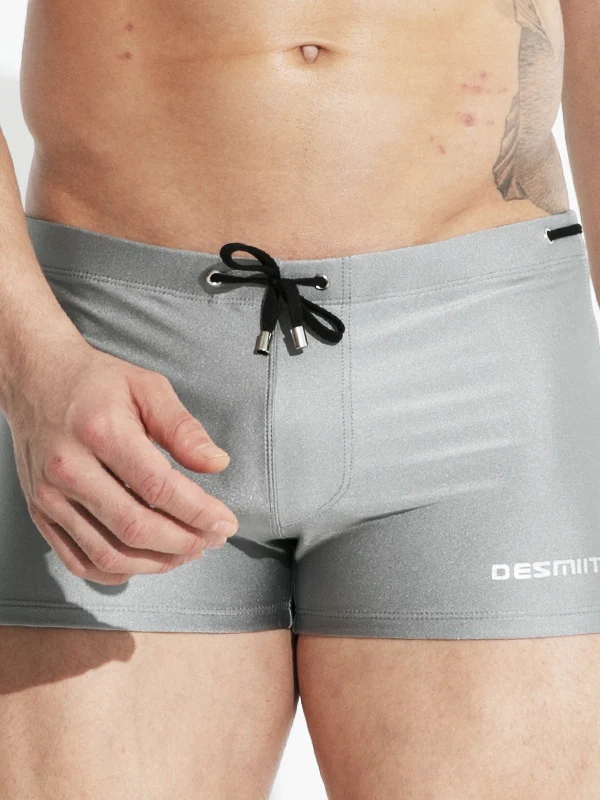 Flat Angle Mid-rise Beach Swimming Trunks - Image 2