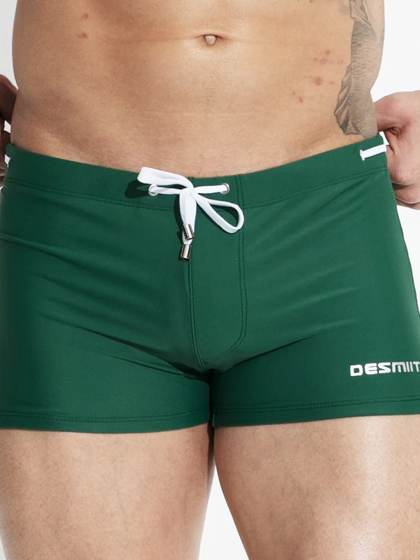 Flat Angle Mid-rise Beach Swimming Trunks - Image 6