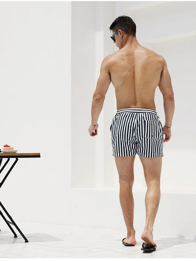 Stripes Beach Quick-drying Loose-fit Swimming Trunks - Image 6