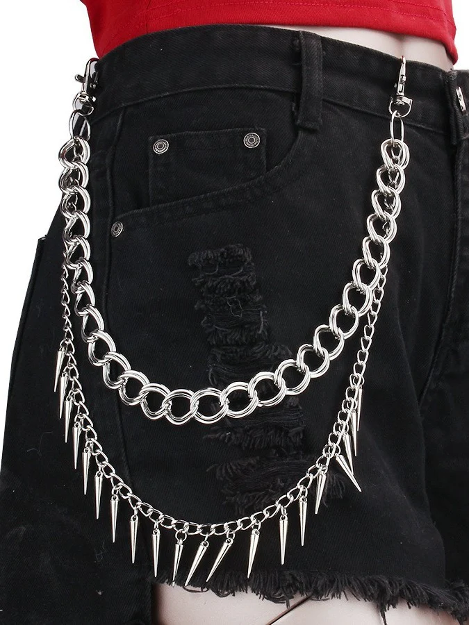 Hip Hop Punk Studs Waist Chains - Image 11