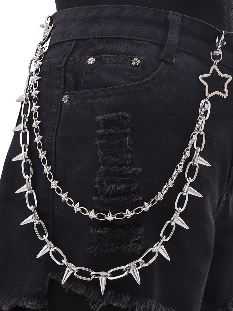 Hip Hop Punk Studs Waist Chains - Image 13