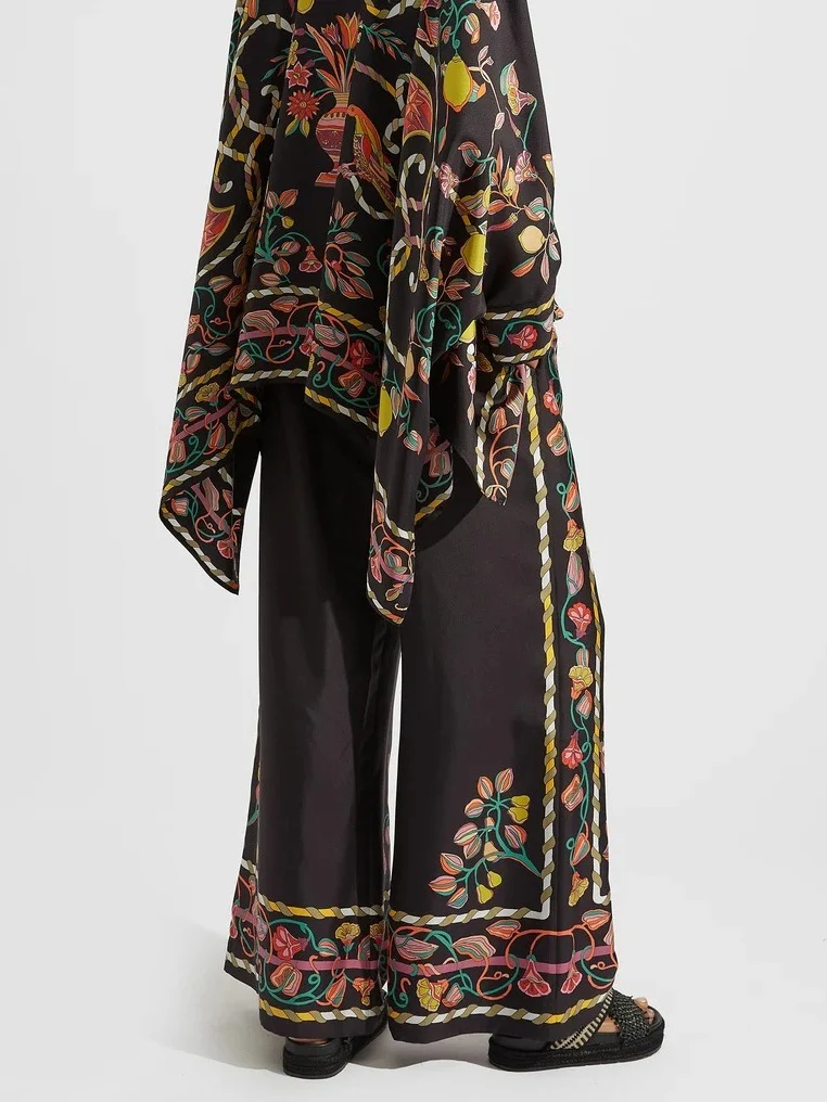 Stand-up Collar Irregular Top And Trousers Two-piece Set - Image 11