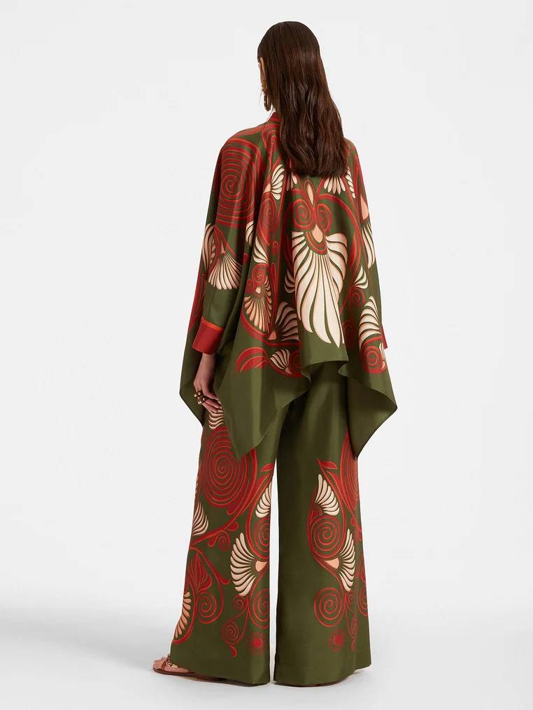 Stand-up Collar Irregular Top And Trousers Two-piece Set - Image 14